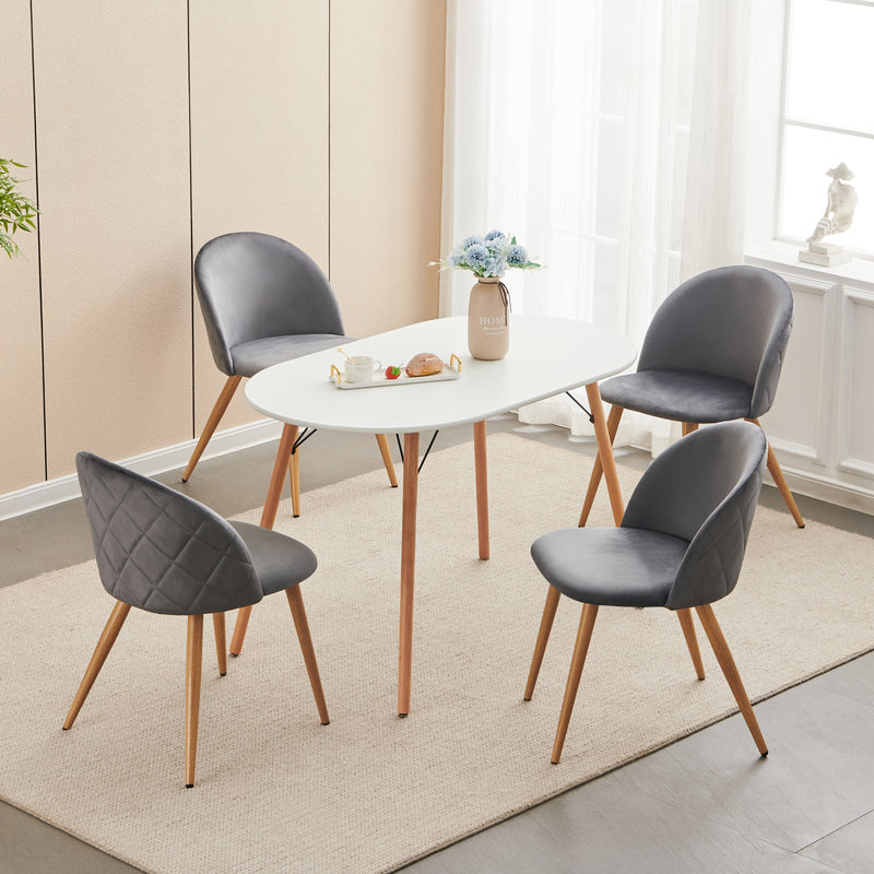 Set of 1 or 2 Modern Velvet Dining Chairs