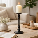 Candle Holder 14 Inches Black Candle Stand Aluminum