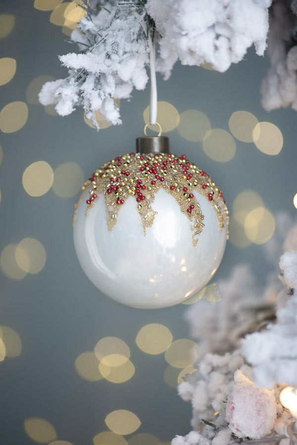 D3.9' Christmas Ball Ornaments, Glass Decorative Hanging Ball Christmas Tree Ornaments for Holiday Party Decorations, Set of 6