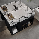 29.9' Modern Floating Bathroom Vanity with Sintered Stone Top Ceramic Undermount Sink Wall-Mounted for Small Bathrooms, Apartment