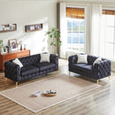 FX 3 seater + 2 seater combo sofa Velvet modern living room sofa with solid wood frame and metal feet, 4 cushions, apartment sofa furniture for living room, living room, office