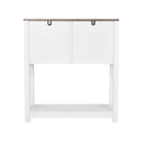 Coffee Bar Cabinet, 31.5 x 13.8 x 34.6 in Farmhouse Coffee Bar Cabinet with 3-Tier Storage, Coffee Bar Table with Magnet Doors, Farmhouse Sideboard Buffet Cabinet for Living Room, Entryway