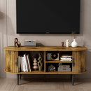 TV Stand, 47' Modern TV Console Table with Storage Compartment and Sliding Door, Gaming Entertainment Center with Cabinet for Living Room, Bedroom, Office (BROWN Color)