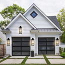 26'(H) 1ps Modern Outdoor Wall Lanterns with Black Metal Frame and Clear Glass, 4 E12 Bulb Socket, Weatherproof Wall Sconces for Porch, Garden, Patio (No Bulbs)