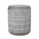 Outdoor Side Table with Cylindrical Shape, White