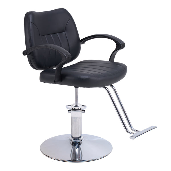 Hair Beauty Salon Equipment Black Hydraulic Barber Styling Chair