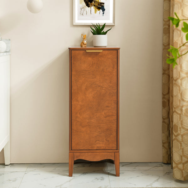 Modern Bathroom Floor Cabinet &Linen cabinet with Adjustable Shelves,Antique Brass(14.5'×12.6'×35.7')