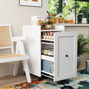 Organizer for Pantry -Sliding out Snack cabinet , Multi-Layer Soda Can Organizer for Pantry, Mobile Snack Storage Rack with Wheels