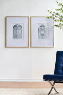 Set of 2 Fake Pencil Architectual Wall Art, Wall Decor Accent, 24' x 32'