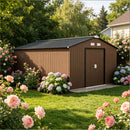 Durable Outdoor Storage Shed with Spacious Storage Space,Backyard Tools Storage Shed,Garden Metal Shed