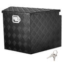 Trailer Tongue Box, Aluminum Alloy Diamond Plate Tongue Box Tool Chest, Heavy Duty Trailer Box Storage with Lock and Keys, Utility Trailer Tongue Box for Pickup Truck, RV, Trailer, 29'x16.2'x18'