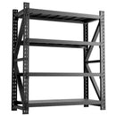 Heavy Duty Metal Adjustable Garage Shelves, 4000LBS Storage Rack 69'H x 59'W x 23.6'D Industrial Shelving Unit Black Reinforced Cold-Rolled Steel