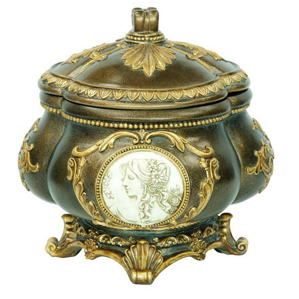9' Tall Decorative Jewelry Box, Bronze finish