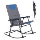 Portal Oversized Folding Rocking Camping Chair, Outdoor Lawn Rocker Chairs with High Back Hard Armrests Carry Bag for Outside, Camp, Patio