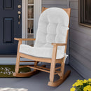 UV Resistant Indoor/Outdoor Chair Cushion - Waterproof Rocking & Adirondack Seat Pad with Elastic Back + 2 Anti-Slip Ties, Fade-Proof Design
