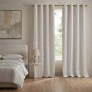 2 Pieces 52x84' 100% Polyester Total Blackout Window Panel,White