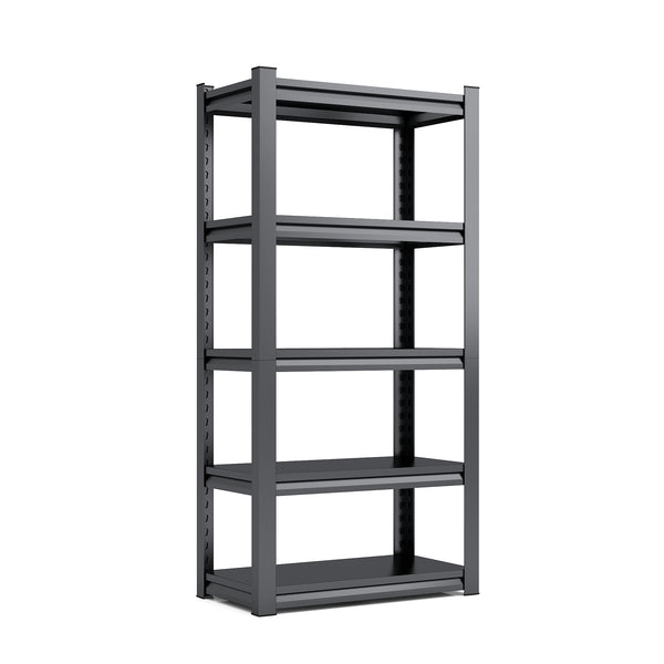 63'H  5 Tier Metal Shelves for Storage Garage Shelving 2000LBS Heavy Duty Storage Shelves Adjustable Garage Shelf Industrial Shelving Unit Storage Utility Rack,31.5'W*15.7'D*63'H,Black