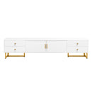 U-Can TV Stand for 65+ Inch TV, Entertainment Center TV Media Console Table, Modern TV Stand with Storage, TV Console Cabinet Furniture for Living Room