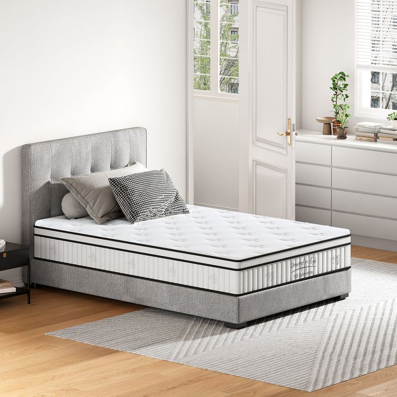 Full Size Mattress,12 Inch Hybrid Mattress, Individually Pocketed Innerspring, Medium FirmFull