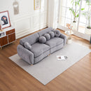 Modern Sofa for Living Room, 84' Green Chenille Sofa Couch, Sectional Love Seat Couch, Upholstered Sofa for Apatment Bedroom Home Office