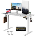 48'×24' White Electric Height Adjustable Standing Desk, Computer Workstation with 3 Height Memory Presets, Perfect for Home & Office Work, Study and Gaming