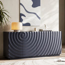 Buffet Cabinet with Storage ,4 Doors Modern Accent Storage Sideboard,Luxurious Floor Cabinet Buffet with Freestanding Anti Dumping for Kitchen, Living Room, 59' Wide Rectangular Sideboard (Navy Blue)