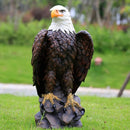 Large Standing Eagle Exhibition Garden Sculpture, 13 X 24.4-inch Bald Eagle Garden Statue, Hand Drawn Eagle Decoration American Bald Eagle Statue, Lawn And Courtyard Outdoor Decoration, Federal Indepe