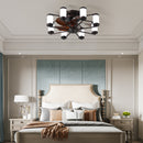 22-inch Modern Ceiling Fan with LED Light – 5-Blade Fan and Cylindrical Light Fixtures for Bedroom, Living Room, and Home Décor