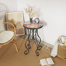 Outdoor Side Table,Colorful+Black