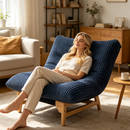 Bean bag chair for Adults ,Accent Armless Lazy Sofa, Casual Single Sofa, Corduroy Fabric, For Living Room And Bedroom , With Backrest, Single Seat