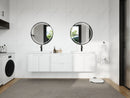 72' Bathroom Vanity With Resin Sink, Soft Close Doors and 1-Side Cabinet, Float Mounting Design, Glossy White, Plywood(KD-Packing)-24'x2 + 24'