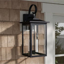 3-Light Outdoor Wall Lantern with Dusk to Dawn,  Wall Sconce Light, Black Metal Wall Mount Light Fixture for Patio, Porch, Garage, Garden