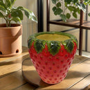 Creative Strawberry-shaped Flower Pot, 12.4-inch Large Artificial Garden Fruit Flowerpot, Suitable For Home Decoration, Indoor And Outdoor Garden Decoration, Multi-purpose And Novel Outdoor Flower Pot