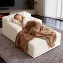 Small Chaise Lounges,Corduroy Modular Cube Lazy Sofa, Convertible Floor Lounge Couch for Bedroom Living Room, Kids Napping Block Sofa