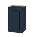 Navy Blue Shaker Wall Cabinet Solid Wood with 2 Adjustable Shelves Ready-to-Assemble for Kitchen, Bathroom, Laundry, and Garage Storage (18'W×12'D×30'H)