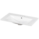 30' Single Bathroom Basin Sink, Vanity Top Only, 3-Faucet Holes, Resin (REPLACE WF305076AAK)