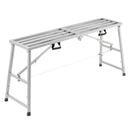 Work Platform, 4 Gear Adjustable Height, Folding Alloy Steel Step Ladder, Portable Scaffolding Platform, 800 lb Load Capacity, Non-Slip Rubber Feet, Drywall Painting Stool, Cleaning & Washing