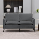 TS Cat paw leather upholstered sofa loveseat ,Nordic retro light luxury living room balcony bedroom single casual sofa chair(Gray)