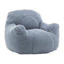 Comfy Bean Bag Chair with Filler, Tufted Memory Foam Sofa in Light Blue Teddy Fabric, Fluffy and Cozy Seating for Dorm, Apartment, or Living Room