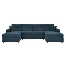 3 - Piece Corduroy Double-Chaise Sectional