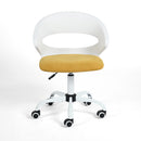 Modern Rolling Desk Chair with Adjustable Height and Soft Fabric Seat, Peppery/Yellow
