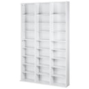 Media Storage Cabinet, 9-layer DVD Shelf Holds up to 756 CDs, Adjustable CD Shelves 27 Compartments, Protects & Organizes Music, Movie, Video Games or Memorabilia Collections,White