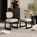 Black color solid wood dining chair cream wind fabric soft bag armchair home dining room/study lounge chair 2pcs/ctn