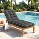 72x21 Inch Folding Chaise Lounge Cushion Quick Dry - Outdoor Sun Lounger Seat Pad with Shredded Foam for Patio Furniture, Deck Chairs, Poolside