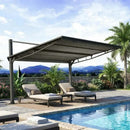 Outdoor Gazebo 10' x 12', Hard Top Metal Gazebo, Freestanding Shelter Pergolas with Galvanized Steel Roof, Heavy Duty Patio Gazebo for Backyard and Deck,Grey