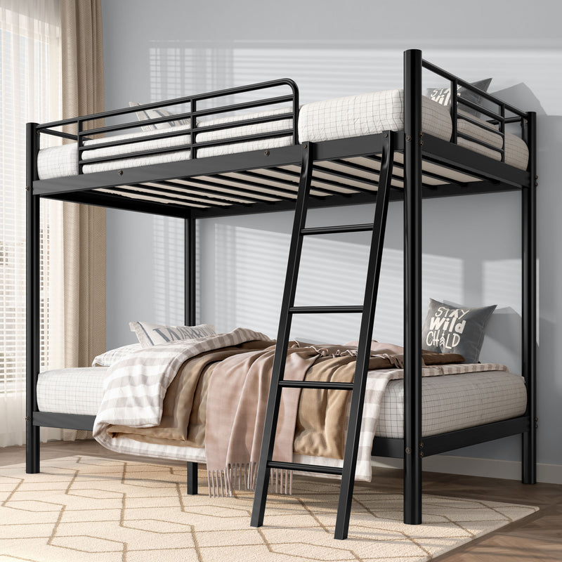 Metal Bunk Bed, Twin Over Twin Size