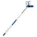 Solar Panel Cleaning Kit, 26 ft, Water Fed Pole Kit with Cleaning Brush, Squeegee, Soap Dispenser, Extendable Aluminum Telescopic Pole, 180° Rotatable Brush Head, for Roof Mounted Solar Panels
