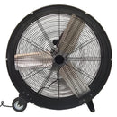 30in. High Velocity Drum Fan, 2 speed, Heavy-duty Metal Construction, Pure Copper Wiring Motor, Powerful Airflow, Aluminum blades, Black Powder Finish,  For Warehouse, Workshop, Factory and Garage