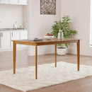 Rectangular dining table Scandinavian simple wind household dining table dining room living room office desk multi-function modern table (original wood colour)
