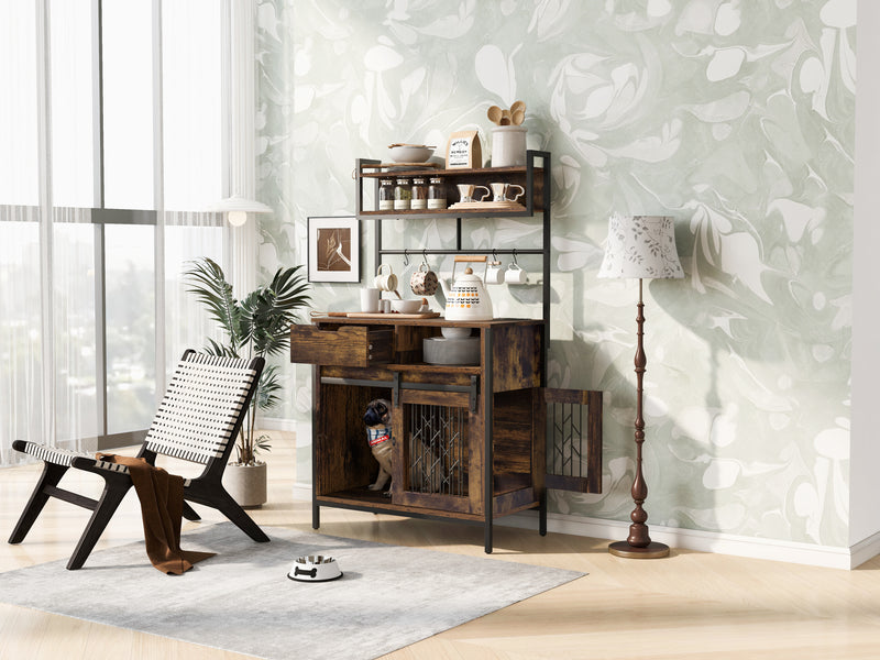 Furniture Style Dog Crate  Composite Desk Hutch Pet Friendly Furniture